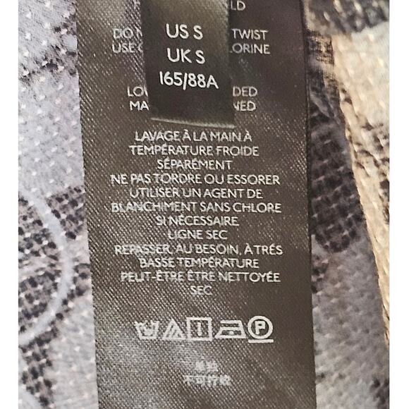 Maeve by Anthropologie Blue Black Colette Flowy Peasant Blouse - Picture 8 of 8